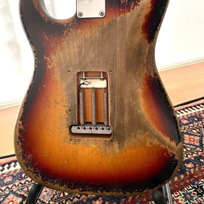 Fender 61’ Stratocaster Master Built - Dale Wilson 2018 Ultra Heavy Relic 3 Tone Sunburst image 2