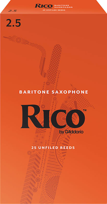 Rico by D'Addario Baritone Sax Reeds, Strength 2.5, 25-pack image 1