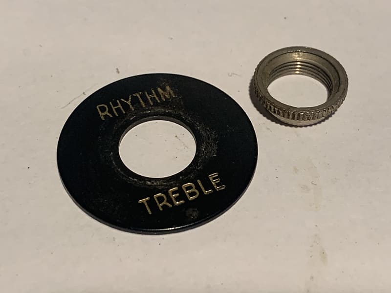 Gibson Genuine Switch Trim Ring POKER CHIP 70s Black Reverb