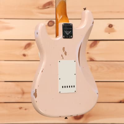 Fender Custom Shop Limited 1959 Stratocaster Heavy Relic - Super Faded Aged Shell Pink - CZ566763 - PLEK'd image 6