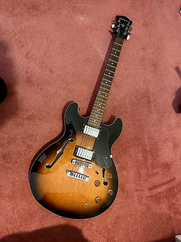 Aria Pro II - TA 65 (Semi Hollow - Sunburst) Electric Guitar 2009 - Two Tone image 1