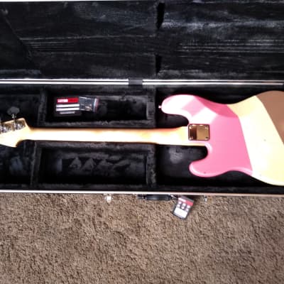 Handcrafted P Bass 2021| Gloss Neapolitan Ice Cream| New Hardshell Gator Case Included image 9