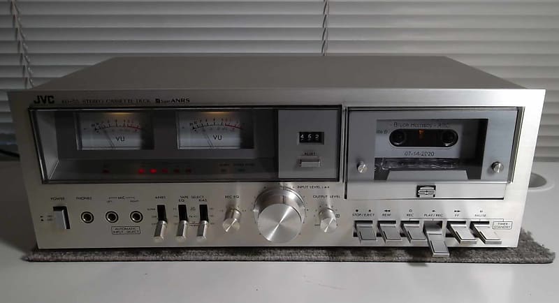 78 JVC KD-55 Silverface Cassette Deck Recorder SA Heads Super ANRS Excellent KD-55J Serviced #551 image 1