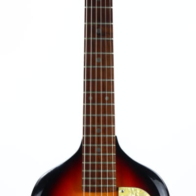 4.6 Pounds! 1960s Sekova Japan Beatles Violin Shaped 6-String Teisco Guitar - Gold Foil Pickup! GREAT PLAYER! image 8