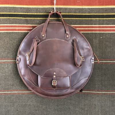 Tackle 24" Brown Leather Cymbal Bag image 1