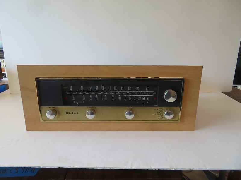 McIntosh MR55A tube tuner late 1950-early 1960&#039;s - black and champagne  			