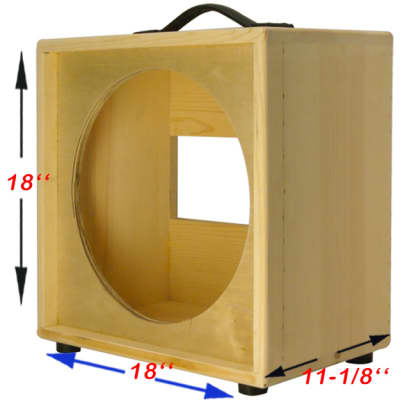 1X15 solid Pine, Raw wood non finish Extension Guitar speaker Empty cabinet image 2
