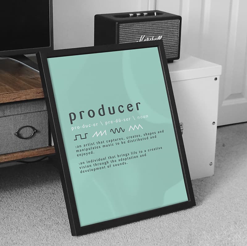 Producer Definition Print Music Producer Poster, Reverb