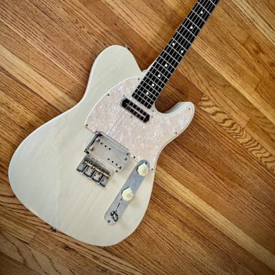 Waterslide Guitars T-Style Coodercaster PLEK'd White Blonde w/Lollar Supro Lap Steel+Charlie Christian Pickups image 8