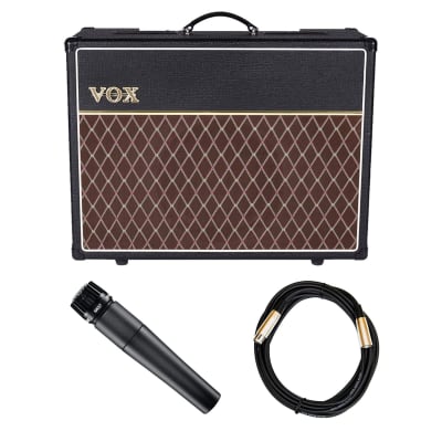 Vox AC30S1 OneTwelve Amplifier w/ Shure SM57 Microphone & Cable Bundle image 1