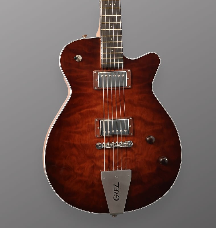 Grez Guitars Mendocino - Dark Burst / Quilted Redwood w/ | Reverb