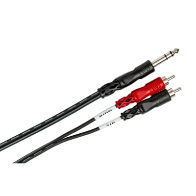 Hosa TRS-202 Stereo 1/4 Inch - Two RCA Cable-2m image 4