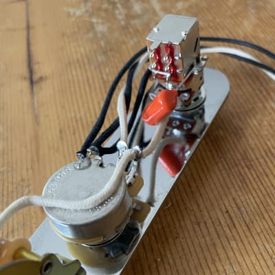 Fender Telecaster Wiring Harness Upgrade 500k CTS/ Bourns Pots PUSH/PULL Coil Split .022 Orange Drop Cap Oak Grigsby Switch PLATE/KNOBS image 11
