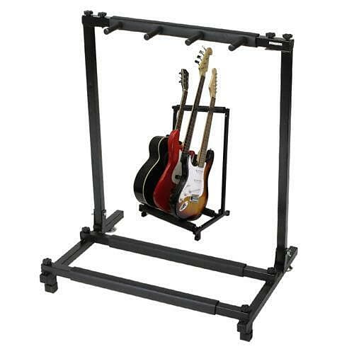 3 Guitar Protable Stand Nine Instrument Display Rack Folding Reverb