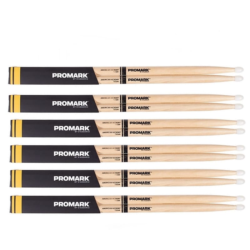 Promark 5BN American Hickory Drum Sticks Nylon Tip