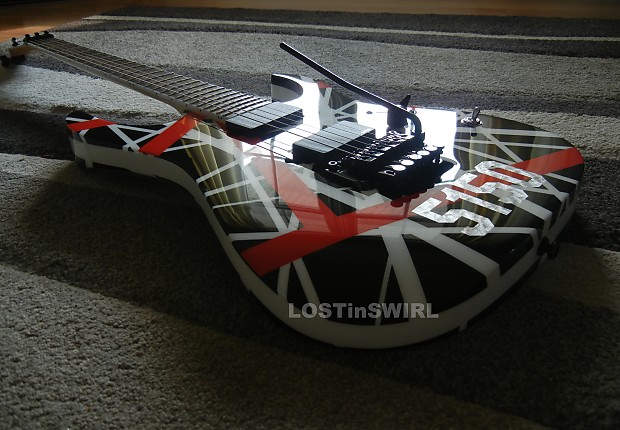 Ibanez RGIR20BE RG JEM Stripe Body and Neck Black, White and Red 5150 image 1