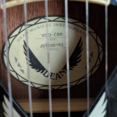 Dean VCO CBK Flying V Acoustic Electric Guitar with Gigbag | Reverb
