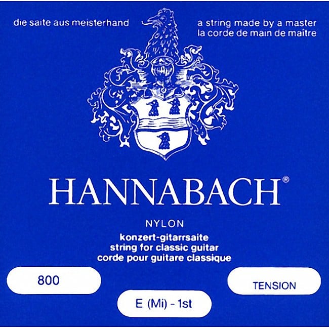 HANNABACH 800 HT High Tension E1-E6 Saiten für Konzertgitarre, blau image 1