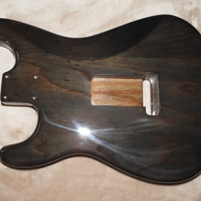 Mighty Mite MM2700AF-STBK Strat Swamp Ash Body Transparent Black Thin Poly Finish NOS #2 image 5
