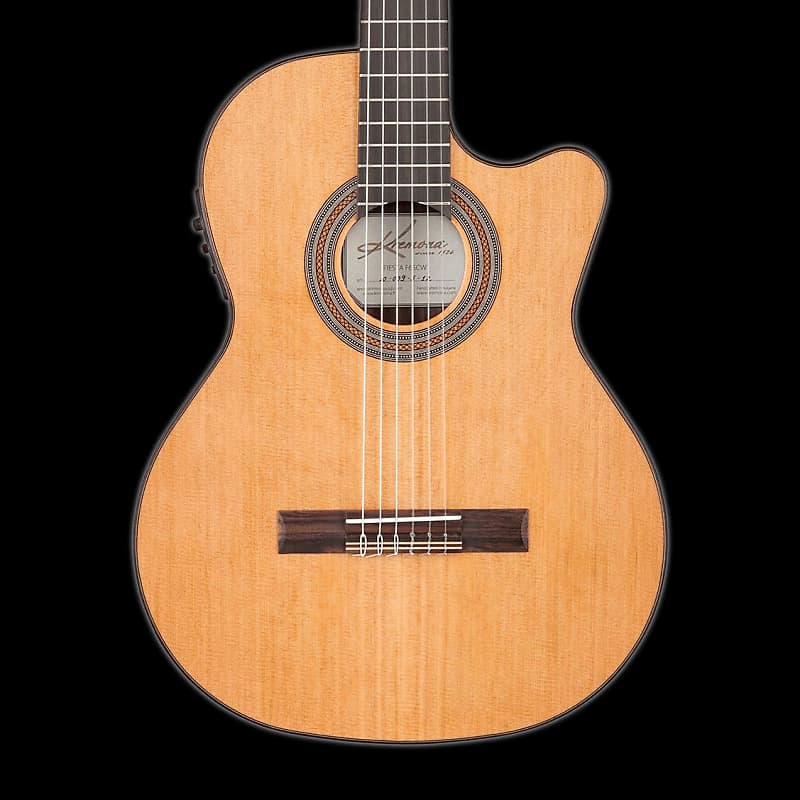 Kremona Soloist Series Fiesta F65CW Solid Cedar Top Nylon String Acoustic Electric Guitar With Gig Bag image 1
