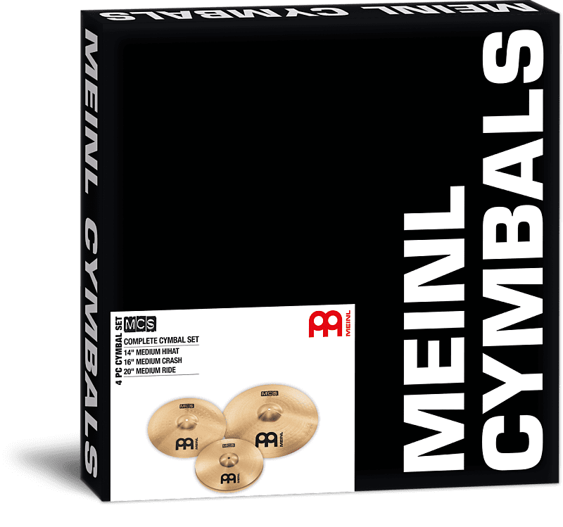 Meinl MCS Cymbal Set: Medium Hihat, Crash, Ride 14"/16"/20" image 1