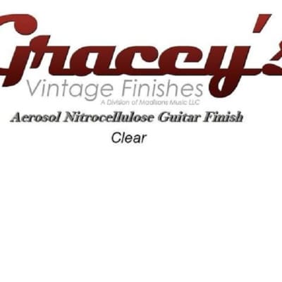 -CLEAR- Gracey's Guitar Finish Nitrocellulose Guitar Lacquer Aerosol Spray Can. Paint. image 2