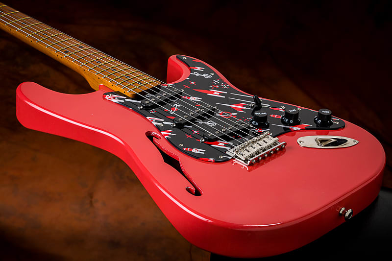 Houston Guitars HCG SH Strat-Style Fiesta Red 2020 image 1