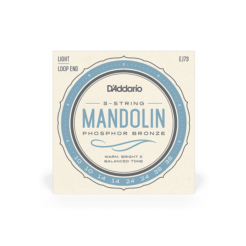 D'Addario EJ73 Mandolin Strings Set Light Phosphor Bronze  .010 - .038 (J73) image 1
