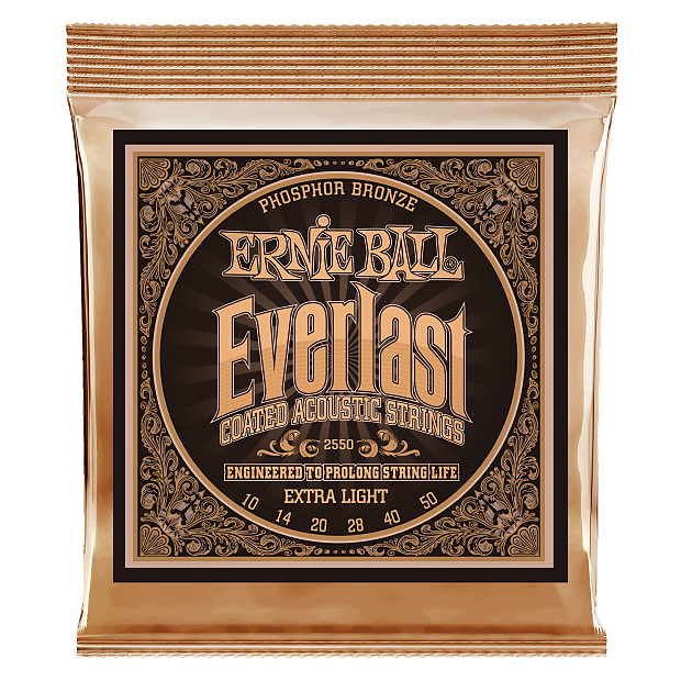 Ernie Ball 2550 Everlast Phosphor Bronze Extra Light Acoustic Guitar Strings (10-50) image 1