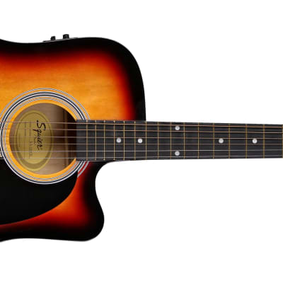 SQUIER SA105CE Dreadnought Cutaway Stained Hardwood Fingerboard Sunburst for sale