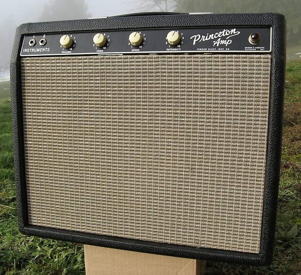 Fender White Knob Princeton 1964 6G2 Very Clean, with extras! Reverb