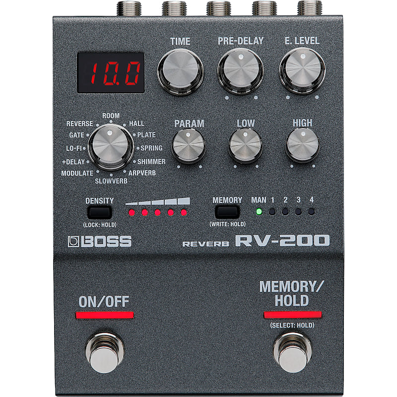 BOSS RV-200 Reverb Processor Guitar Effect Pedal with 12 Reverb Algorithms image 1