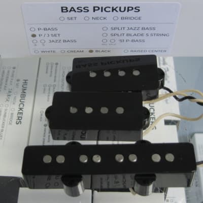 Lindy Fralin P-J Bass Pickups Set Black