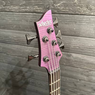 Schecter 5-String C-5 GT Satin Trans Purple 5-String Electric Bass Guitar B-stock image 10