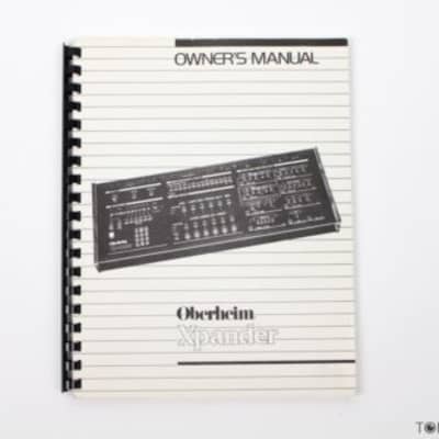 OBERHEIM XPANDER OWNERS MANUAL instruction book synthesizer VINTAGE SYNTH DEALER