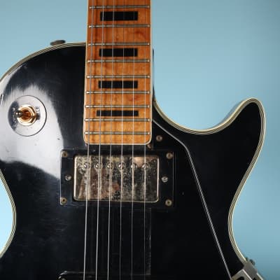 1970s AIMS Les Paul Custom Guitar Vintage - Black MIJ Japan image 5