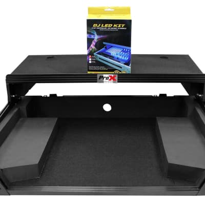 ProX XS-DDJSR2LTBL-LED Case+Sliding Laptop Shelf+LED's For Pioneer DDJ-SR2-Black image 4
