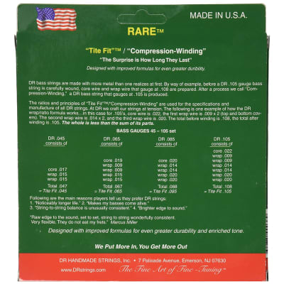 Mint DR Strings Rare Phosphor Bronze Acoustic Bass Strings: Medium 45-105 image 2