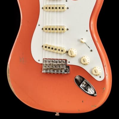 Fender Custom Shop 1956 Stratocaster Relic MN Faded Aged Tahitian Coral image 7