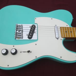 Blue Frog Made in the Usa  Single Cutaway Custom Nitro guitar 2015 Sea Foam Green image 6