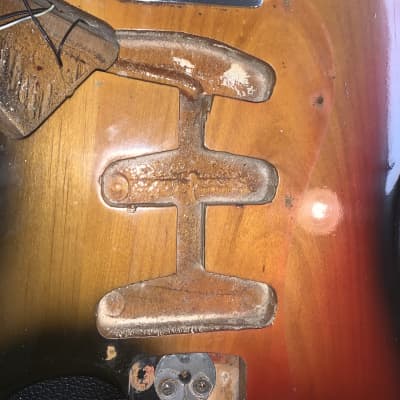 Vintage 1973 fender Stratocaster maple Fretboard electric.guitar hardtail  made in the usa  Sunburst image 23