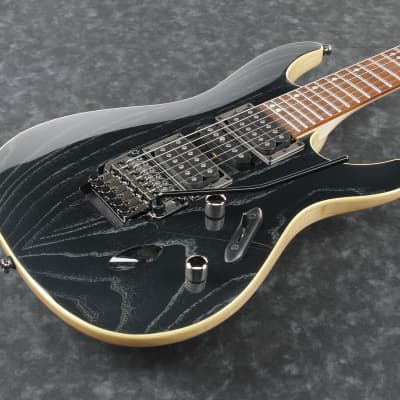 Ibanez RG370AHMZ-SWK Silver Wave Black Guitar | Reverb