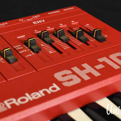 Roland SH-101 Red Vintage Monophonic Synthesizer W/ MGS-1 Modalation Grib image 8