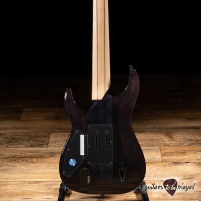 ESP LTD BUZ-7 Buz McGrath 7-String Floyd Rose Guitar w/ Case – See Thru Black image 6