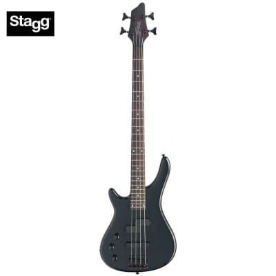 Stagg BC300LH-BK "Fusion" Solid Alder Body Hard Maple Neck 4-String Electric Bass Guitar For Lefty image 1