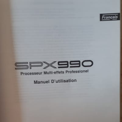 Yamaha SPX990 Professional Multi-Effect Processor  Operation Manual in English/French/German image 3