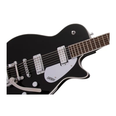 Gretsch G5260T Electromatic Jet Baritone Solid Body 6-String Electric Guitar with Bigsby, 12-Inch Laurel Fingerboard, and Bolt-On Maple Neck (Right-Hand, Black) image 7