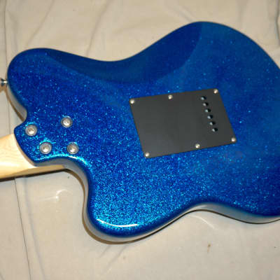 Fernandes Native Electric Guitar Blue Sparkle with generic Gig Bag image 6