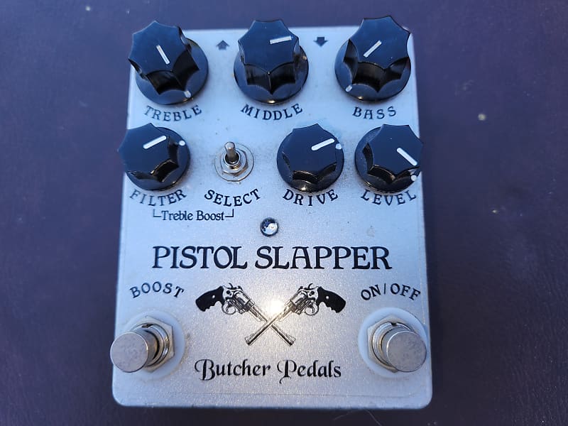 Butcher Pedals Pistol Slapper Treble Booster Pedal EQ Fuzz OD Reverb