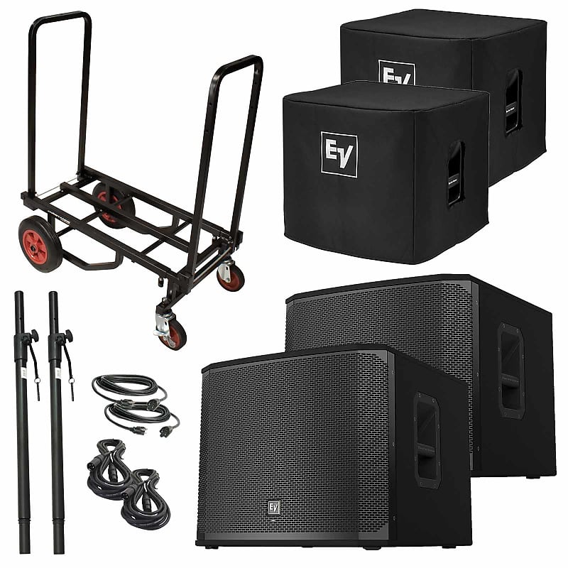 ElectroVoice EKX18SP 18" Powered Subwoofer Pair + Reverb